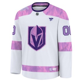 Maillot de Hockey Vegas Golden Knights Personnaliser Fanatics Hockey Fights Cancer Practice 2024-25 Blanc - Homme